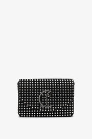 Loubi54 small black strass crossbody bag