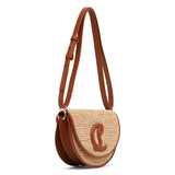By My Side raffia crossbody bag
