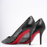 Apostropha 80 black mesh pumps
