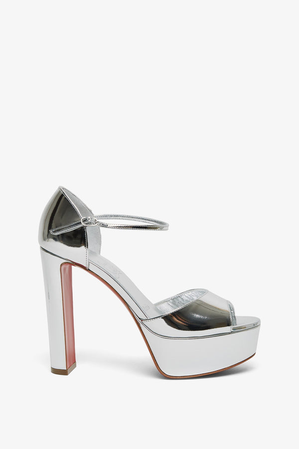 Sandaloo 130 silver platform sandals
