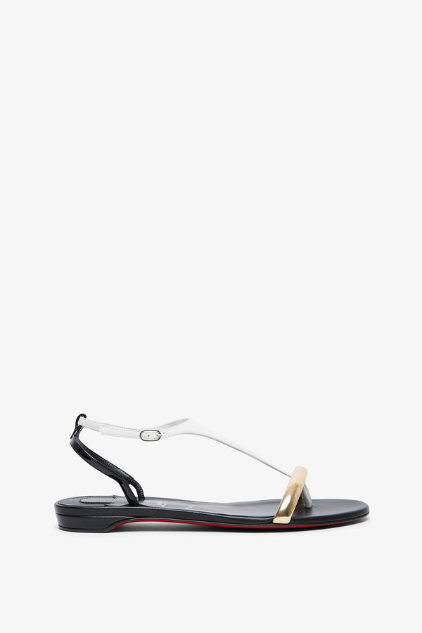 Athinita black flat sandals