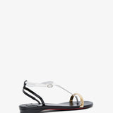 Athinita black flat sandals