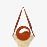 Biloumoon small brown raffia bag