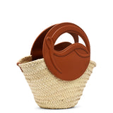 Biloumoon small brown raffia bag