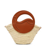 Biloumoon small brown raffia bag