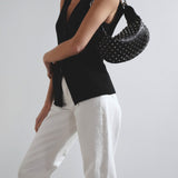 Le 54 black strass shoulder bag