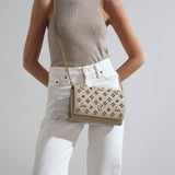 Paloma beige leather clutch
