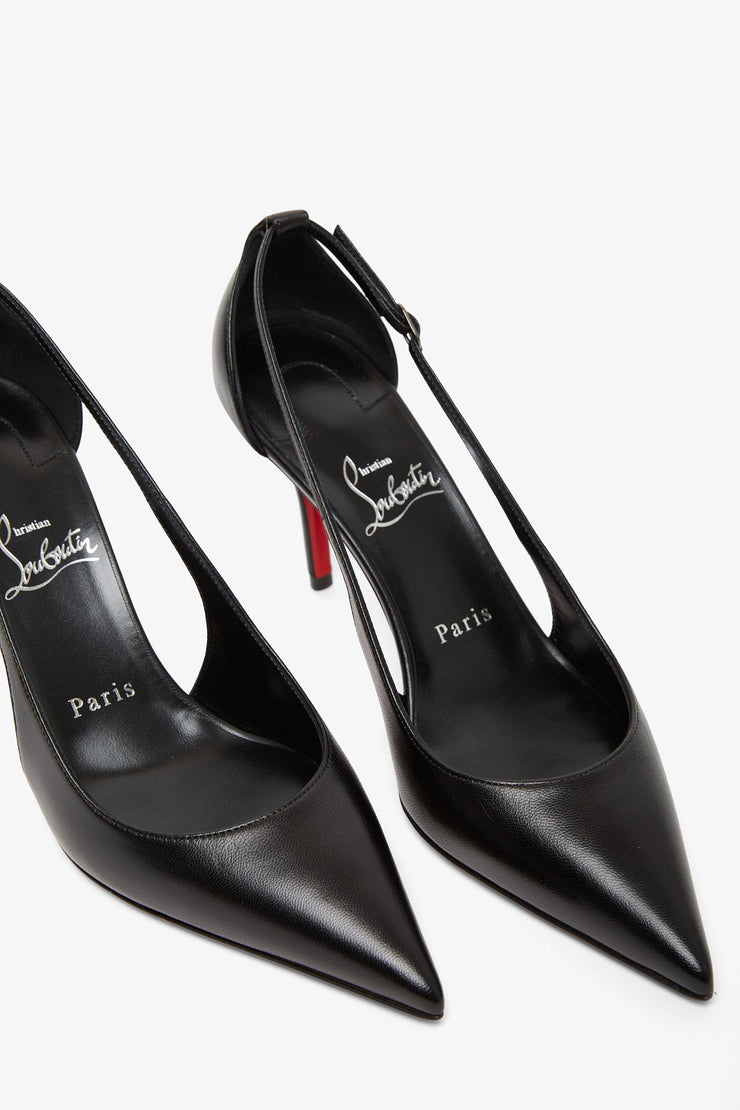 Apostrophatoric 80 black leather pumps