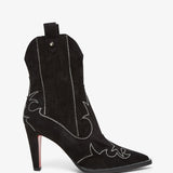 Santigag 85 strass black suede boots