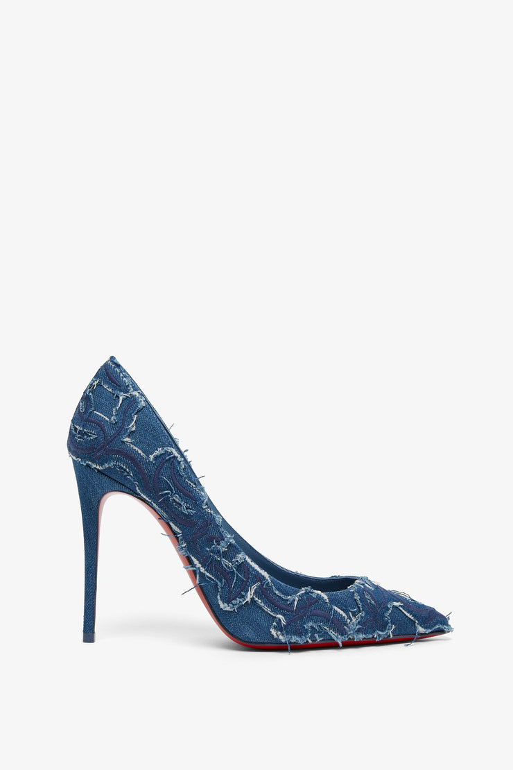 Kate 100 denim brodé pumps