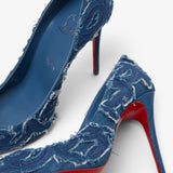 Kate 100 denim brodé pumps