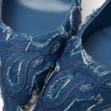 Kate 100 denim brodé pumps
