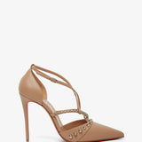 Tatooshka 100 beige leather pumps