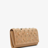 Paloma beige suede clutch