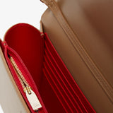 Paloma beige suede clutch