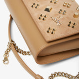 Paloma beige suede clutch
