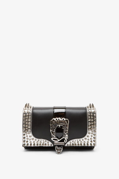 Paloma Giddy black spikes clutch