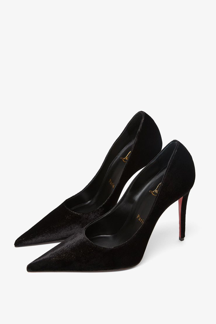 Kate Max 100 black velvet pumps