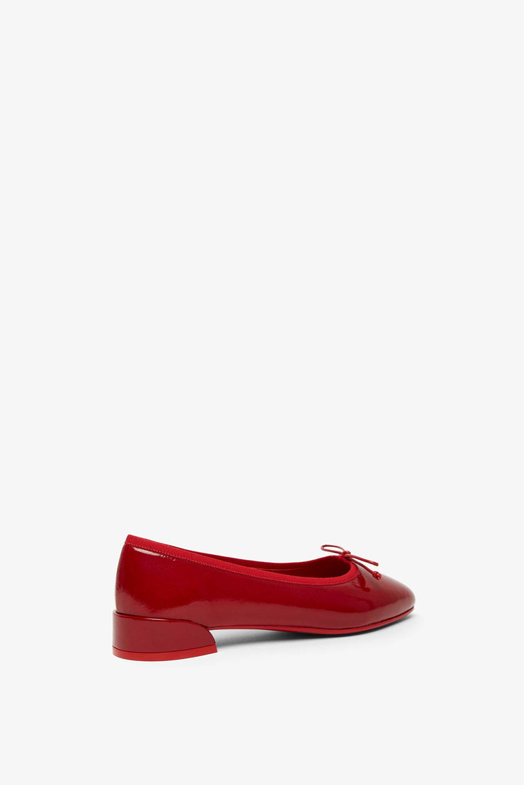 Sweetie Jane red soft patent ballerinas