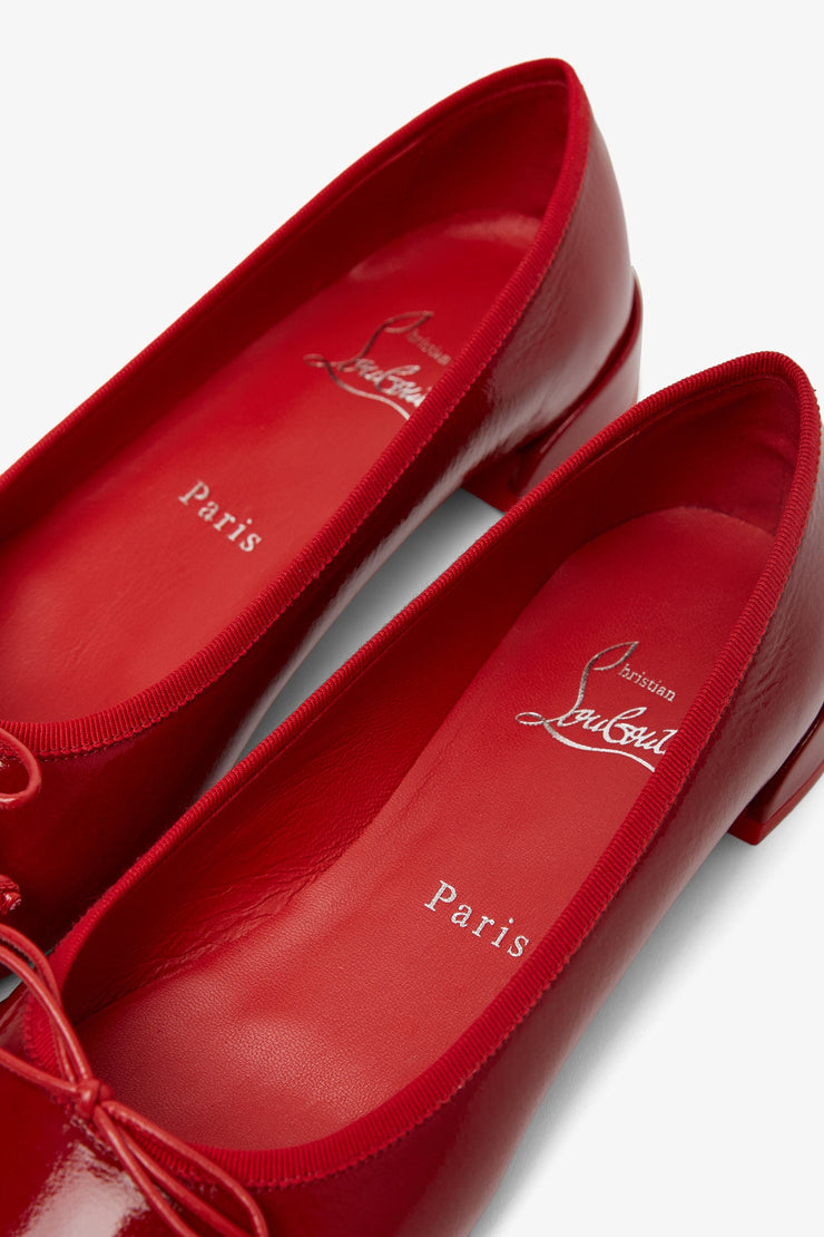 Sweetie Jane red soft patent ballerinas