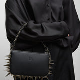 Loubila mini black spikes shoulder bag