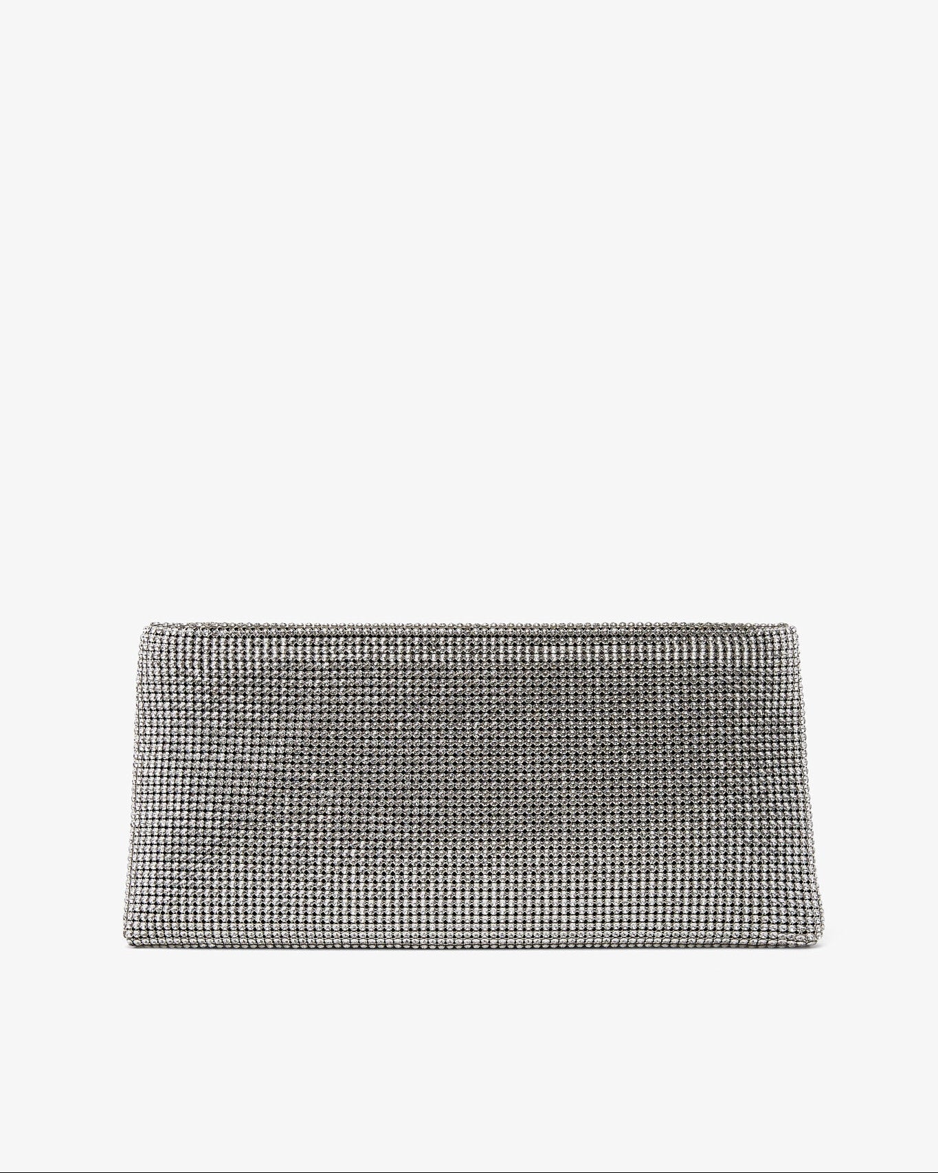 Textured clutch bag on a white background