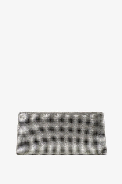 Maykimay silver crystal clutch