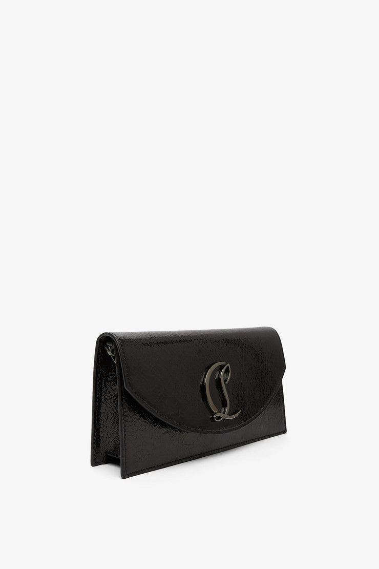 Loubi54 black glitter clutch