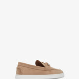 Chambeliboat beige nubuck loafers
