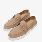 Chambeliboat beige nubuck loafers