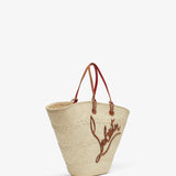 Cabata large raffia basket bag