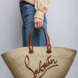 Cabata large raffia basket bag