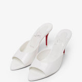 Miss Z 80 white patent mules