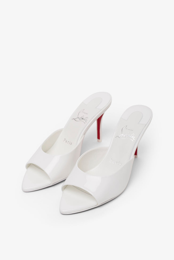 Miss Z 80 white patent mules