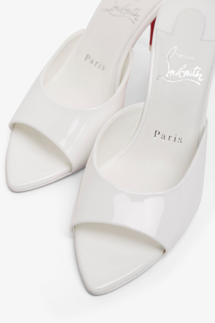 Miss Z 80 white patent mules