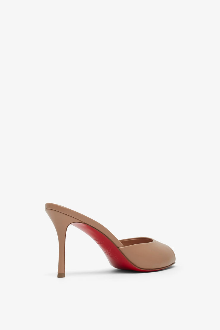 Me Dolly 85 beige leather mules