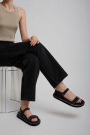 Pyrabizz black platform sandals