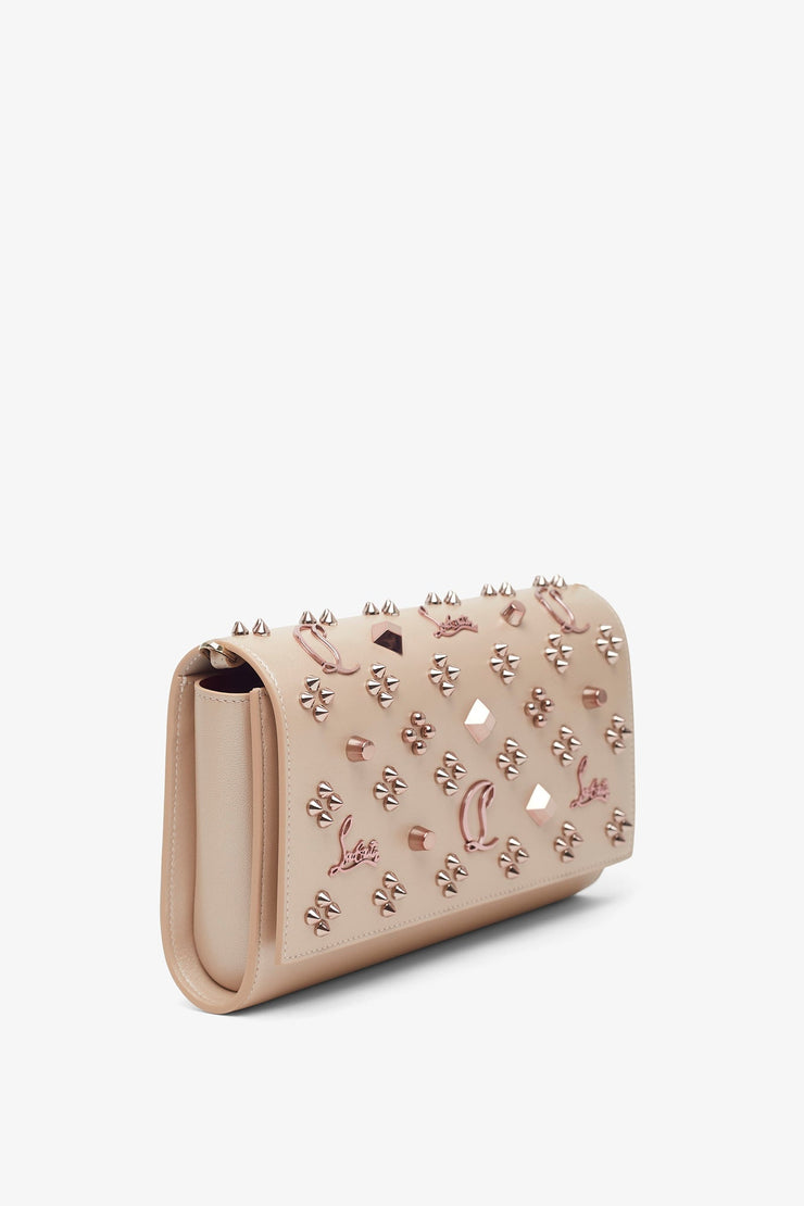 Paloma beige leather clutch