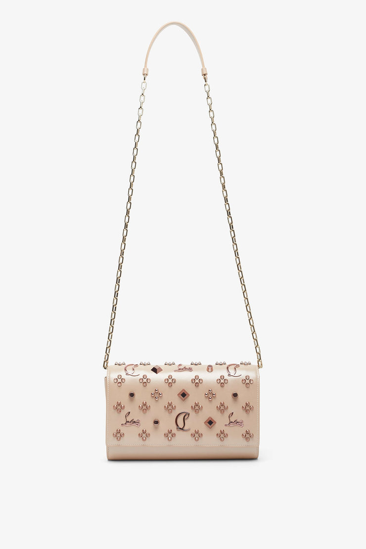 Paloma beige leather clutch