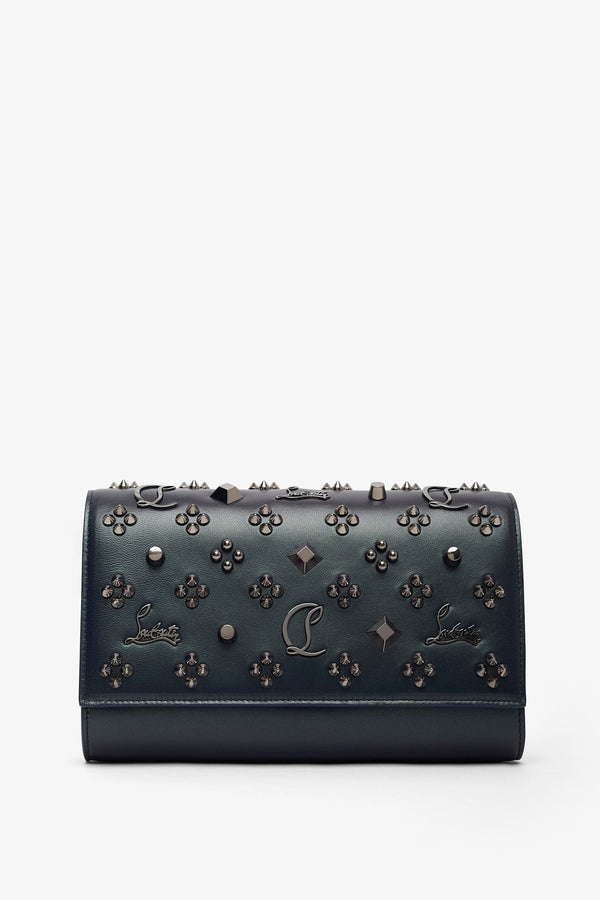 Paloma dark green leather clutch