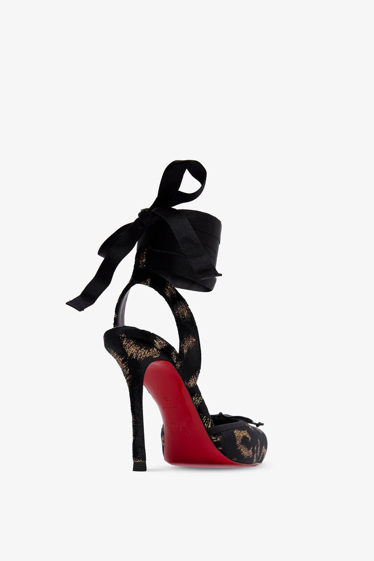 Cassia 100 velvet and lamé pumps