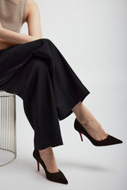 Miss Z 80 brown suede pumps