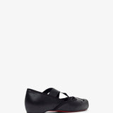 Cassiasticina black leather ballerinas