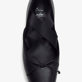 Cassiasticina black leather ballerinas