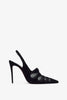Circus Max 100 black suede slingback pumps