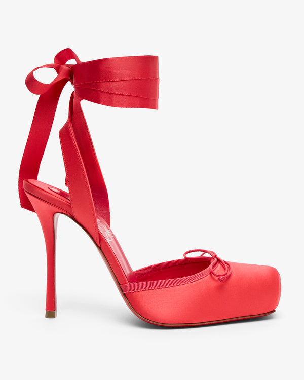 Cassia Lace Up 100 Satin Pumps
