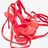 Cassia Lace Up 100 Satin Pumps