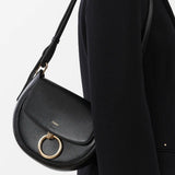 Arlene black leather crossbody bag
