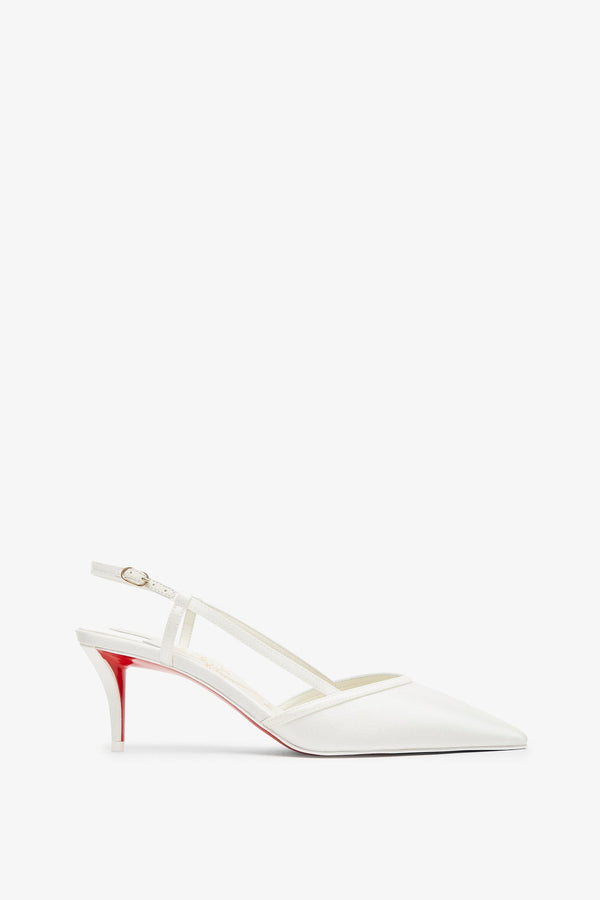 Miss Z 60 white sling pumps