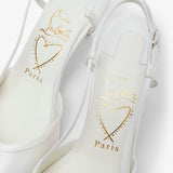 Miss Z 60 white sling pumps